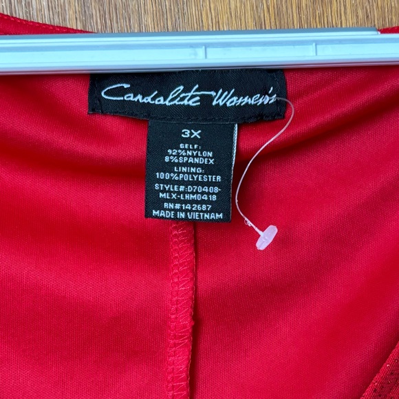 Candalite women’s sparkly  red dress size 3X - Picture 4 of 13